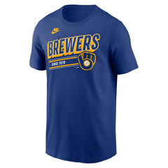 Milwaukee Brewers Cooperstown Collection Retro T-Shirt - Royal | Nike