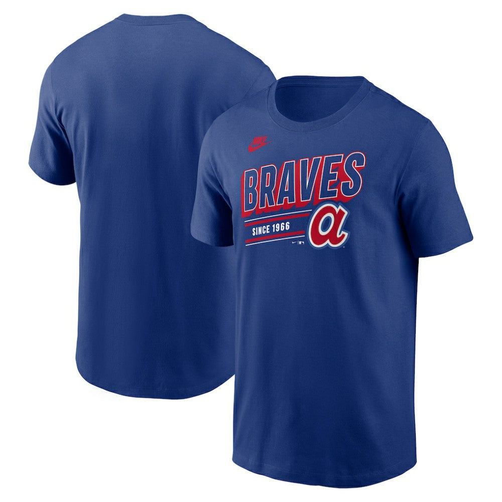 Atlanta Braves Cooperstown Collection Retro T-Shirt - Royal | Nike