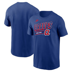 Atlanta Braves Cooperstown Collection Retro T-Shirt - Royal | Nike