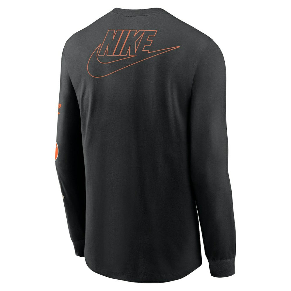 Baltimore Orioles Cooperstown Collection Knockout Long Sleeve T-Shirt - Black | Nike