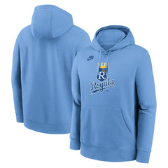 Kansas City Royals Cooperstown Collection Logo Club Hoodie - Light Blue | Nike