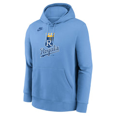 Kansas City Royals Cooperstown Collection Logo Club Hoodie - Light Blue | Nike