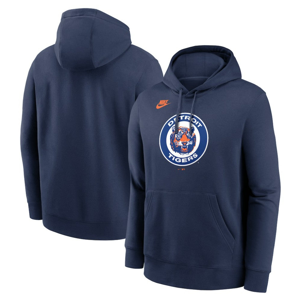 Detroit Tigers Cooperstown Collection Logo Club Hoodie - Navy | Nike