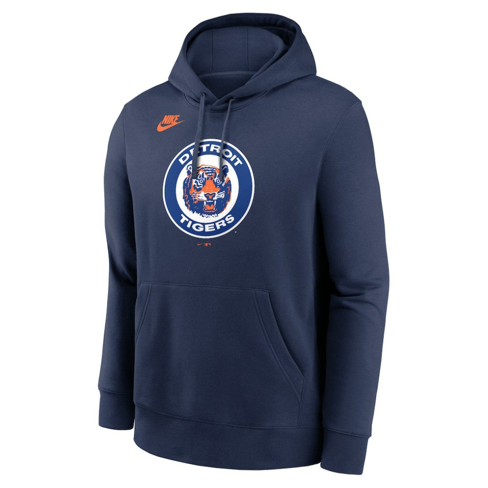 Detroit Tigers Cooperstown Collection Logo Club Hoodie - Navy | Nike