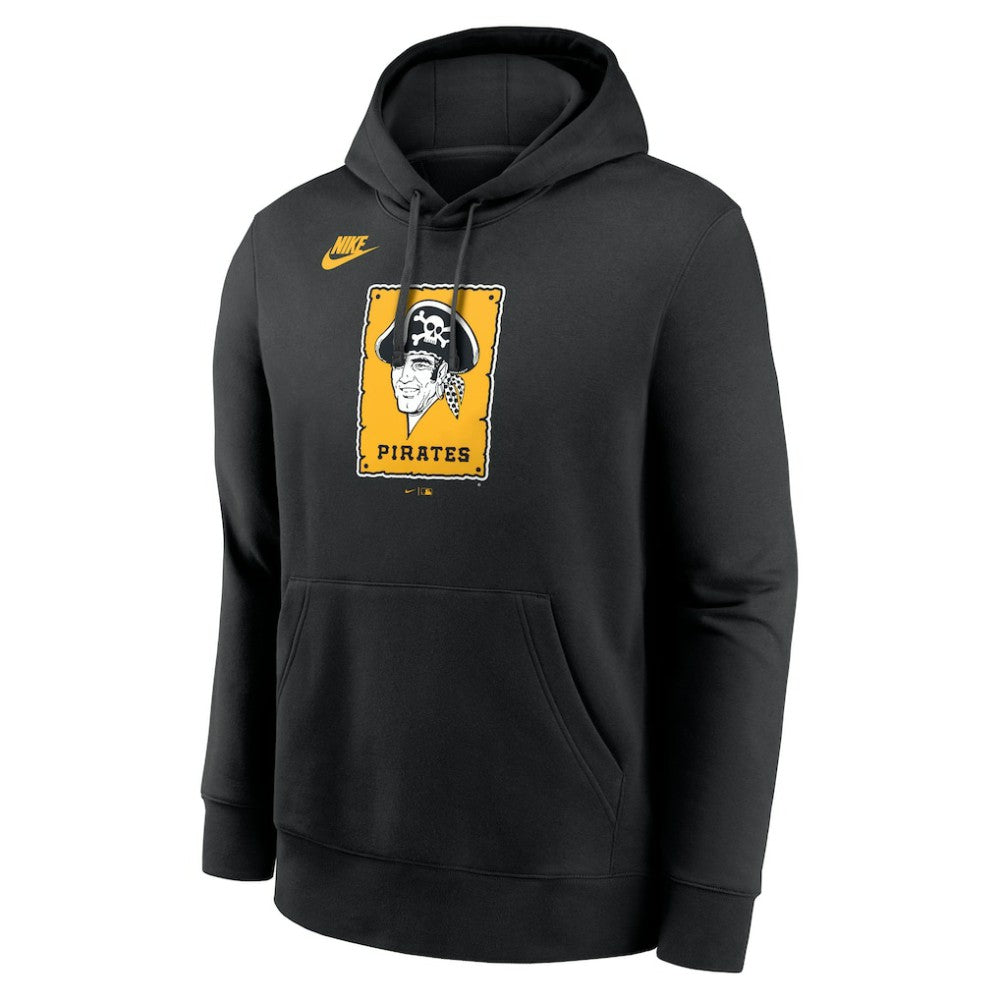 Pittsburgh Pirates Cooperstown Collection Logo Club Hoodie - Black | Nike