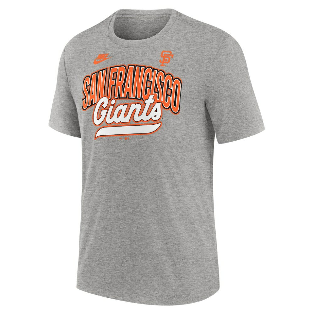 San Francisco Giants Cooperstown Collection Retro Tri-Blend T-Shirt - Heather Gray | Nike