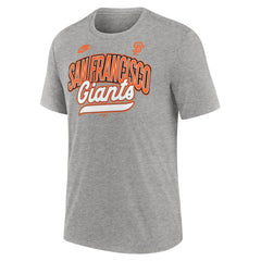 San Francisco Giants Cooperstown Collection Retro Tri-Blend T-Shirt - Heather Gray | Nike