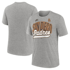 San Diego Padres Cooperstown Collection Retro Tri-Blend T-Shirt - Heather Gray | Nike