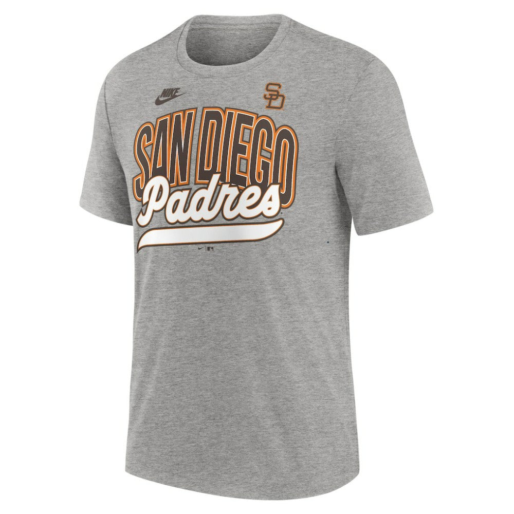 San Diego Padres Cooperstown Collection Retro Tri-Blend T-Shirt - Heather Gray | Nike