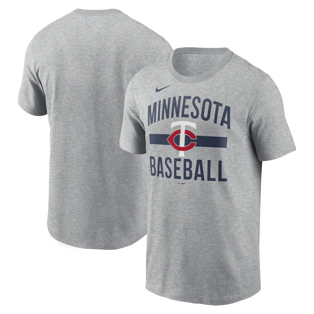 Minnesota Twins  Arched T-Shirt - Heather Gray | Nike