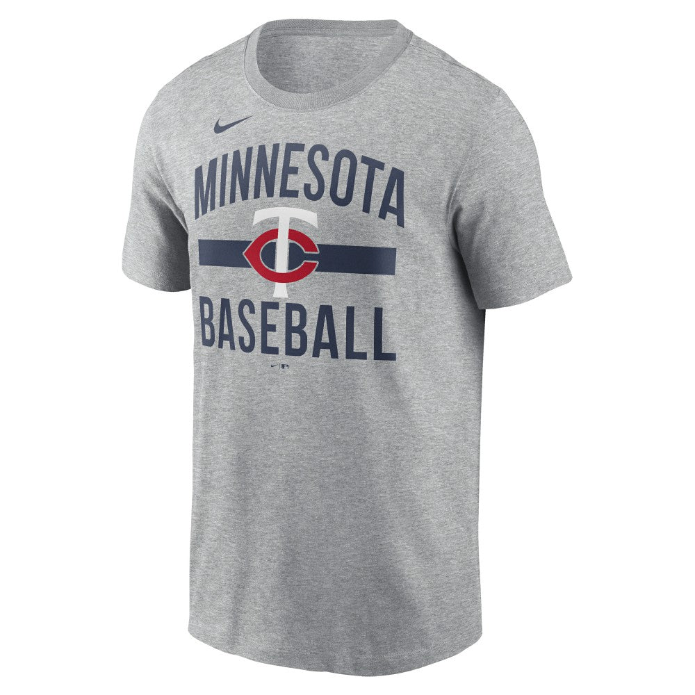 Minnesota Twins  Arched T-Shirt - Heather Gray | Nike