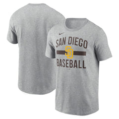 San Diego Padres  Arched T-Shirt - Heather Gray | Nike