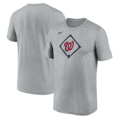 Washington Nationals Icon Legend Dri-FIT T-Shirt - Heather Gray | Nike