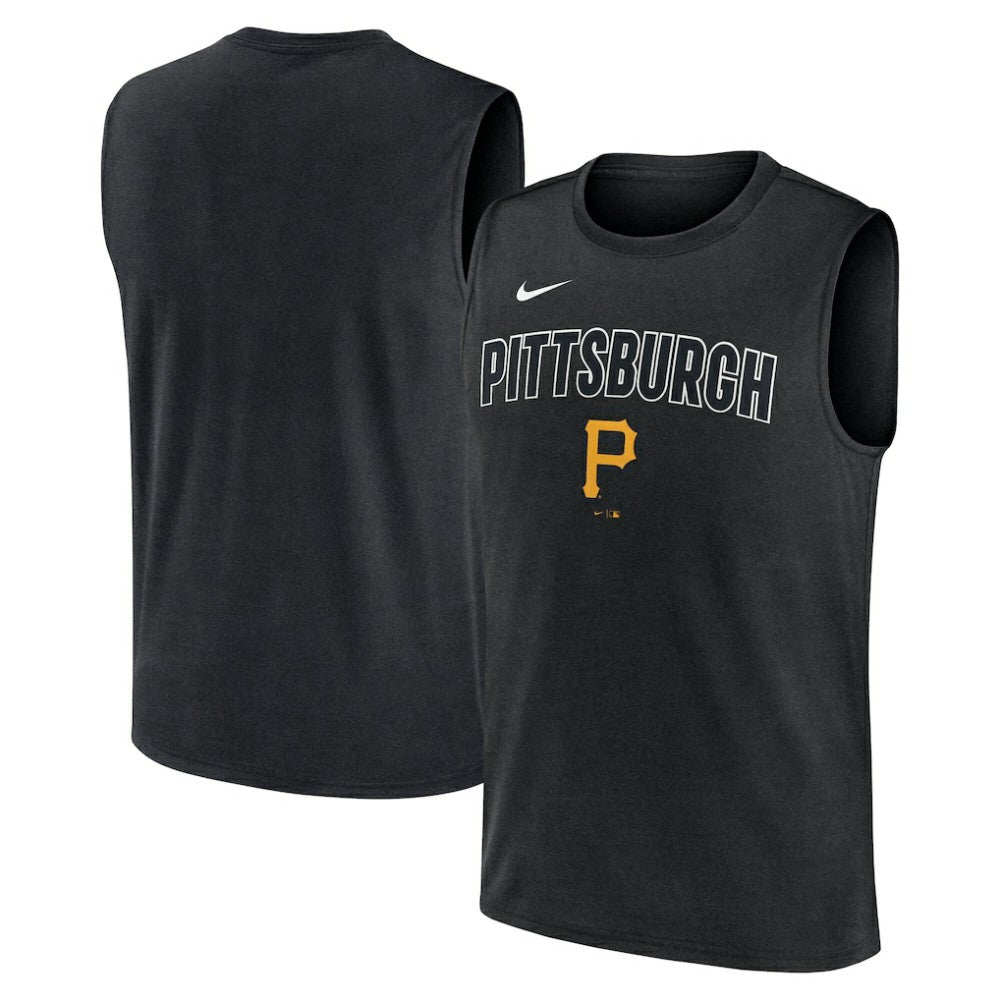 Pittsburgh Pirates Knockout Dri-FIT Muscle Tank Top - Black | Nike