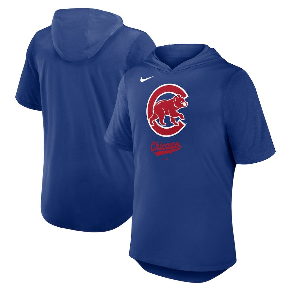 Chicago Cubs Tri-Blend Hoodie T-Shirt - Royal | Nike