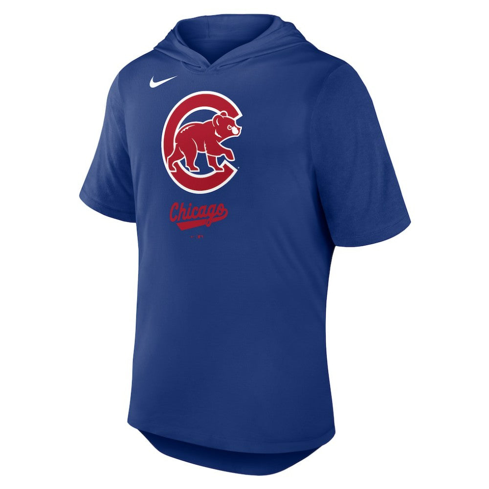 Chicago Cubs Tri-Blend Hoodie T-Shirt - Royal | Nike