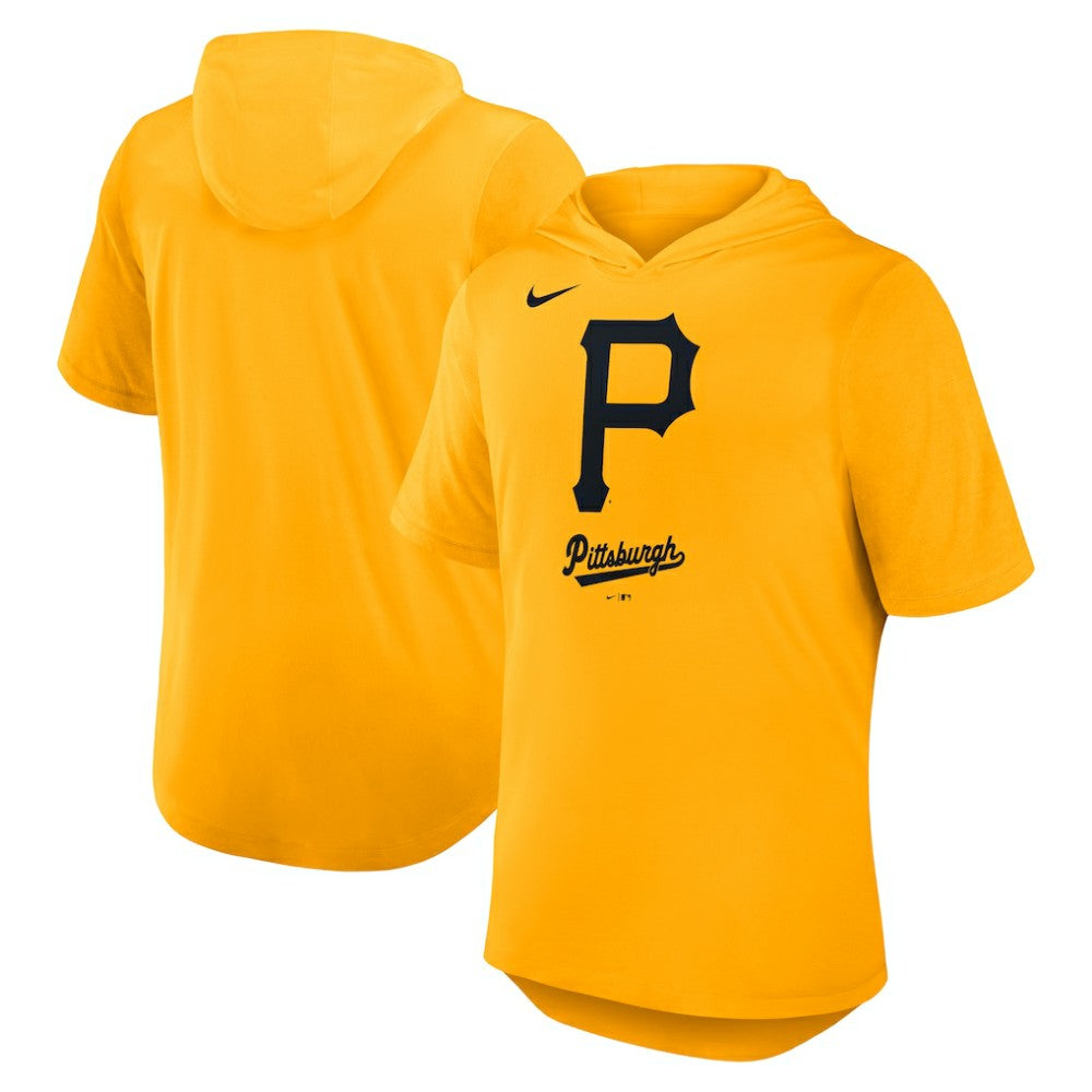 Pittsburgh Pirates Tri-Blend Hoodie T-Shirt - Gold | Nike