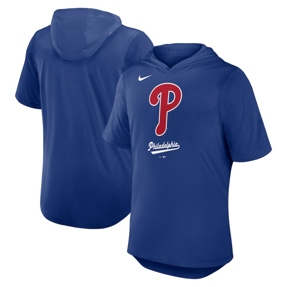 Philadelphia Phillies Tri-Blend Hoodie T-Shirt - Royal | Nike