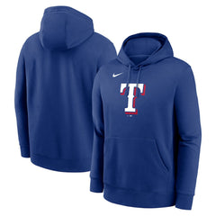 Texas Rangers Logo Club Fleece Hoodie - Royal | Nike