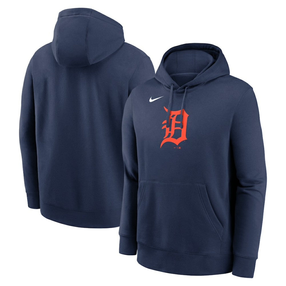 Detroit Tigers Logo Club Fleece Hoodie - Navy | Nike