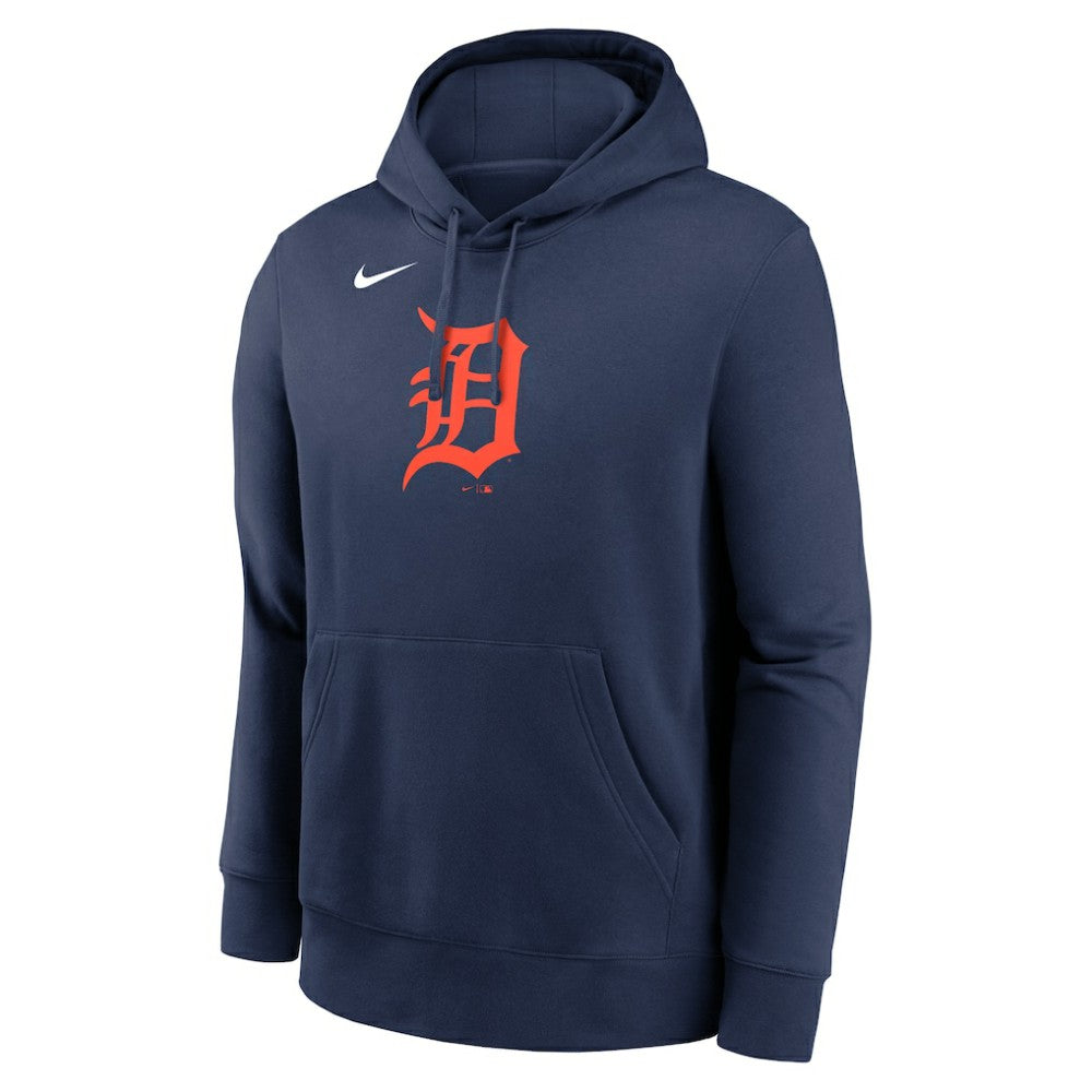 Detroit Tigers Logo Club Fleece Hoodie - Navy | Nike