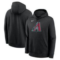 Arizona Diamondbacks Logo Club Fleece Hoodie - Black | Nike