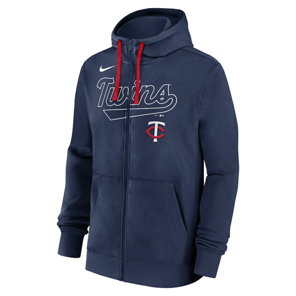 Minnesota Twins Knockout Script Full-Zip Hoodie - Navy | Nike