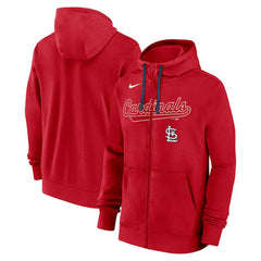 St. Louis Cardinals Knockout Script Full-Zip Hoodie - Red | Nike