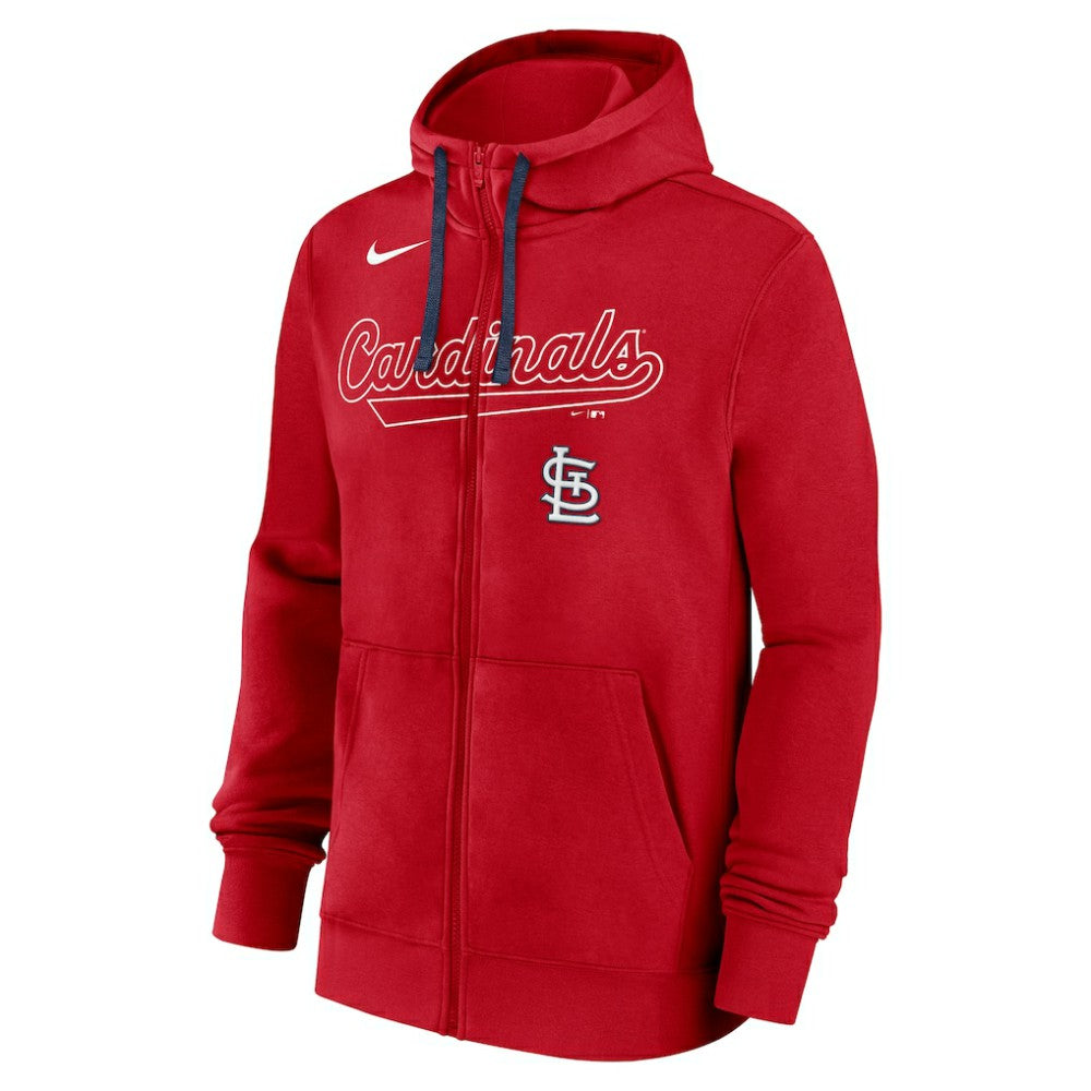 St. Louis Cardinals Knockout Script Full-Zip Hoodie - Red | Nike