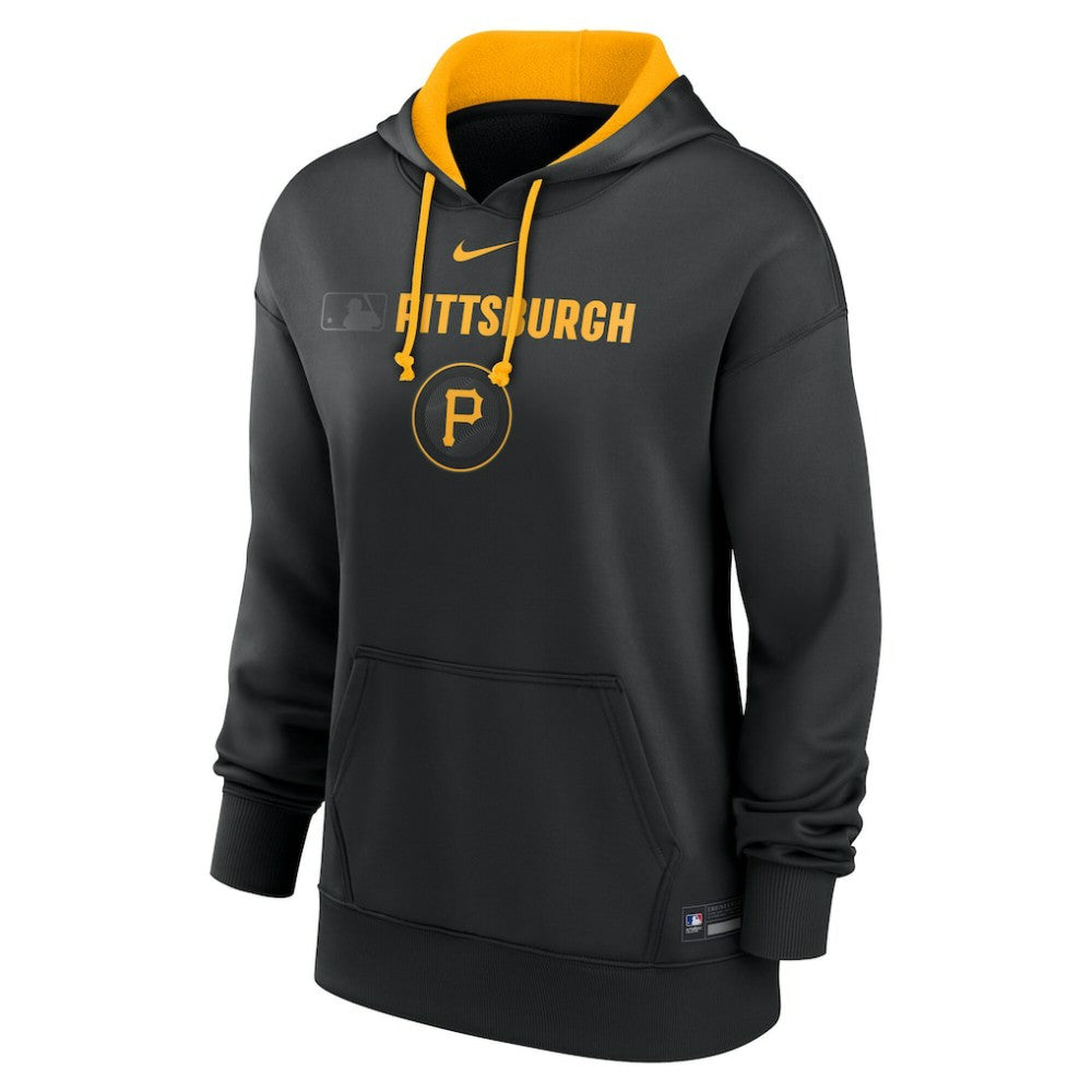 Pittsburgh Pirates Women's City Connect Authentic Collection Therma-FIT Hoodie - Black | Nike