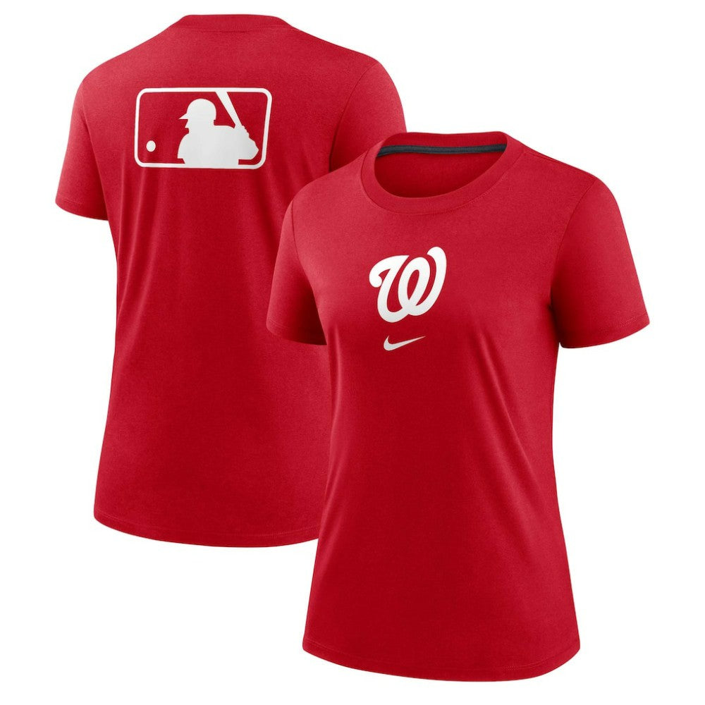Washington Nationals Women's Authentic Collection Early Work Tri-Blend T-Shirt - Red | Nike