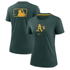 Athletics Women's Authentic Collection Early Work Tri-Blend T-Shirt - Green | Nike