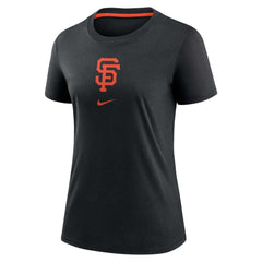 San Francisco Giants Women's Authentic Collection Early Work Tri-Blend T-Shirt - Black | Nike