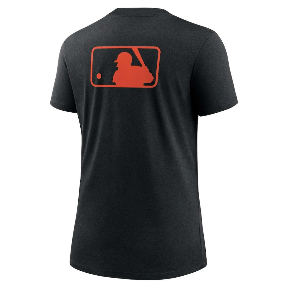 San Francisco Giants Women's Authentic Collection Early Work Tri-Blend T-Shirt - Black | Nike