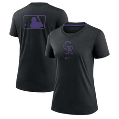 Colorado Rockies Women's Authentic Collection Early Work Tri-Blend T-Shirt - Black | Nike