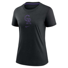 Colorado Rockies Women's Authentic Collection Early Work Tri-Blend T-Shirt - Black | Nike