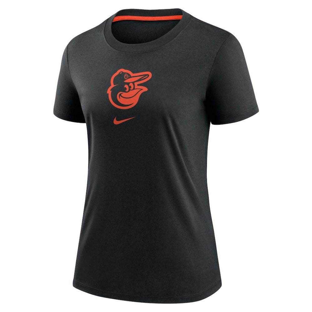 Baltimore Orioles Women's Authentic Collection Early Work Tri-Blend T-Shirt - Black | Nike