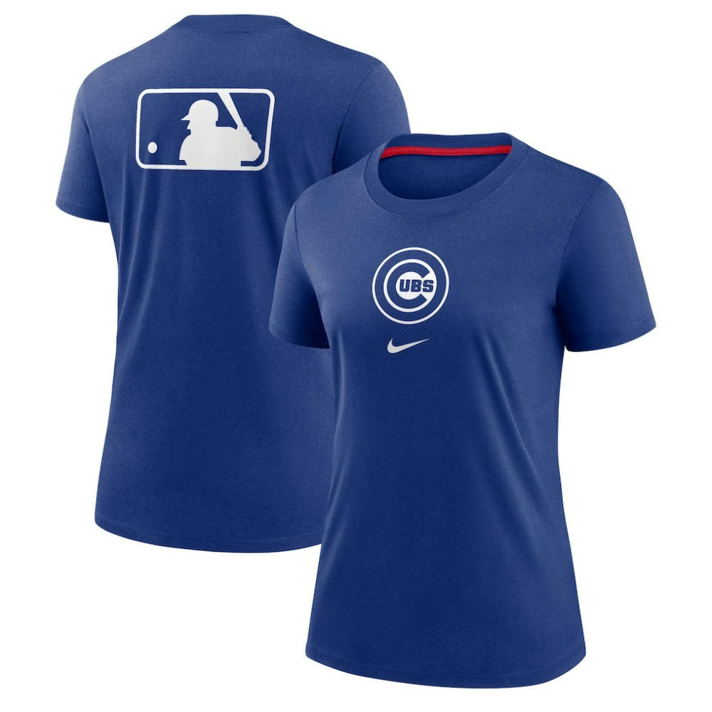Chicago Cubs Women's Authentic Collection Early Work Tri-Blend T-Shirt - Royal | Nike