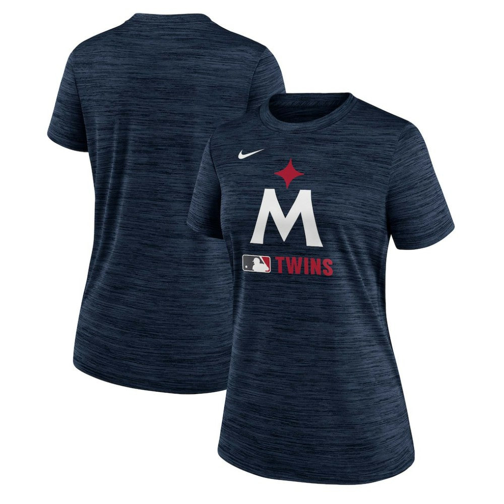 Minnesota Twins Women's Authentic Collection Alternate Logo Velocity Dri-FIT  T-Shirt - Navy | Nike