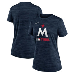 Minnesota Twins Women's Authentic Collection Alternate Logo Velocity Dri-FIT  T-Shirt - Navy | Nike