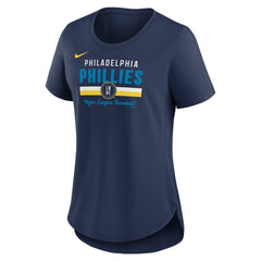 Philadelphia Phillies Women's City Connect Lockup Tri-Blend T-Shirt - Navy | Nike