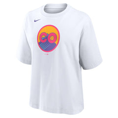 Colorado Rockies Women's 2025 City Connect Logo Boxy T-Shirt - White | Nike