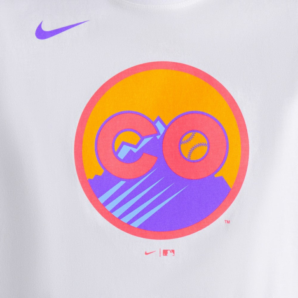 Colorado Rockies Women's 2025 City Connect Logo Boxy T-Shirt - White | Nike