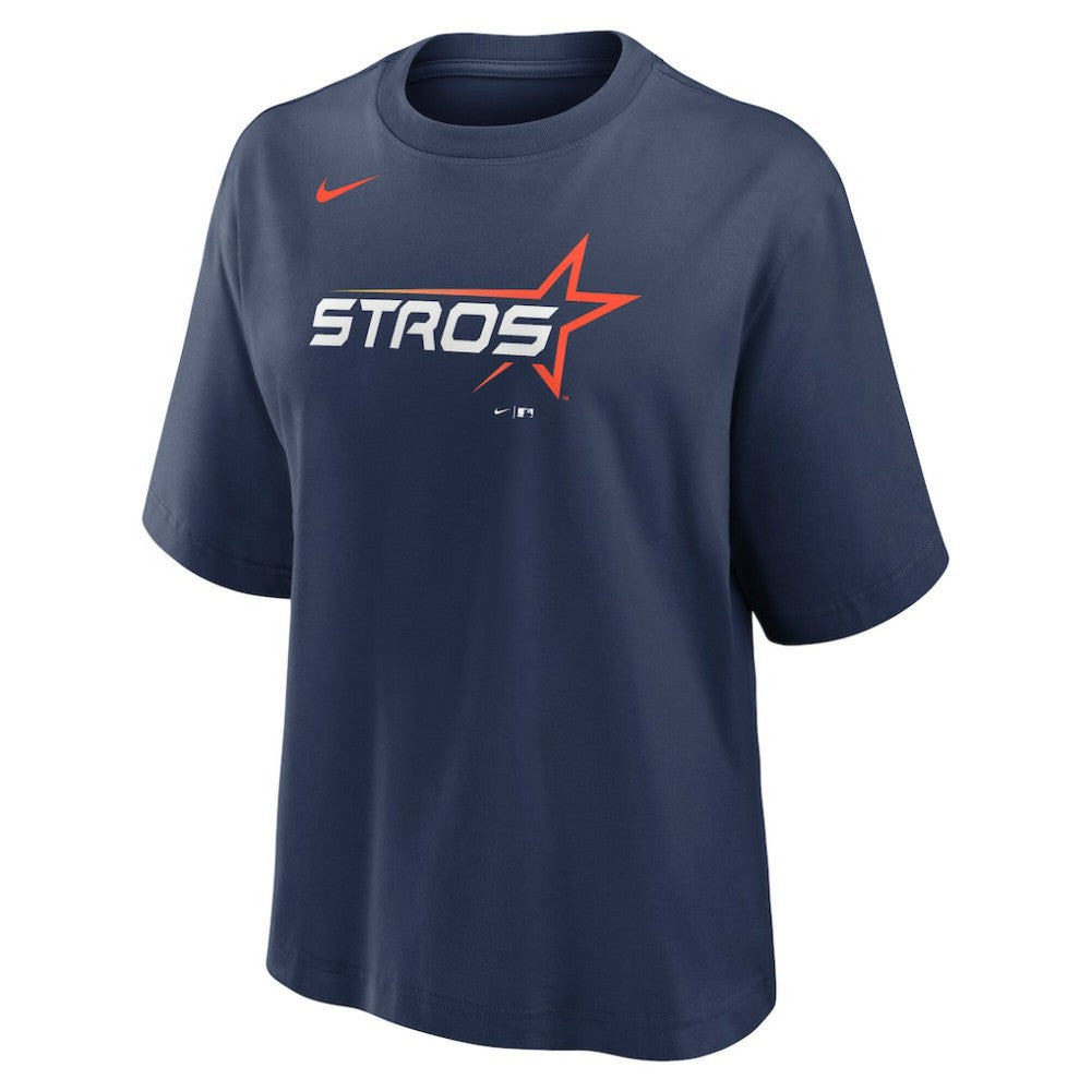 Houston Astros Women's 2025 City Connect Logo Boxy T-Shirt - Navy | Nike