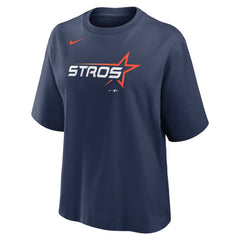 Houston Astros Women's 2025 City Connect Logo Boxy T-Shirt - Navy | Nike