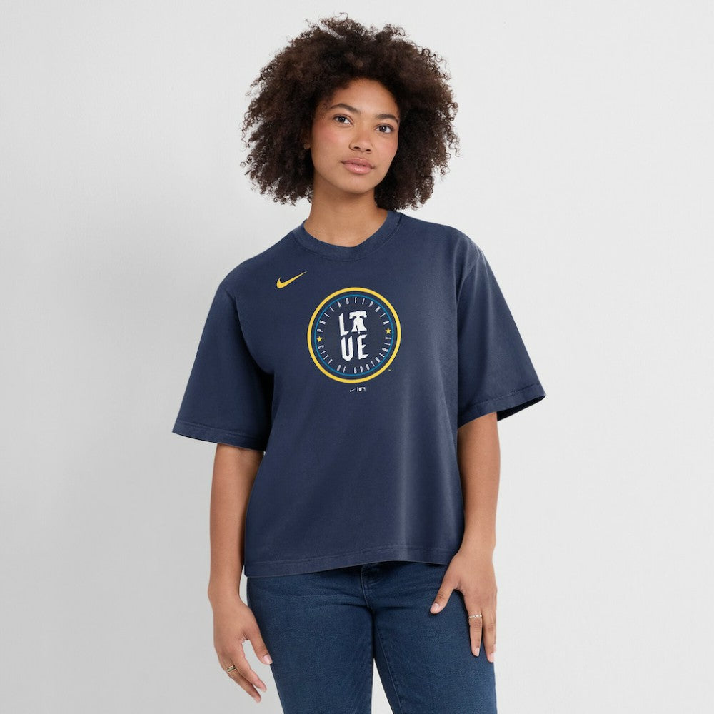 Philadelphia Phillies Women's City Connect Logo Boxy T-Shirt - Navy | Nike
