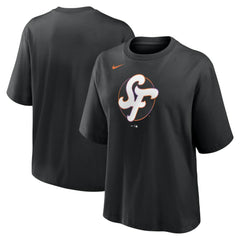 San Francisco Giants Women's 2025 City Connect Logo Boxy T-Shirt - Black | Nike