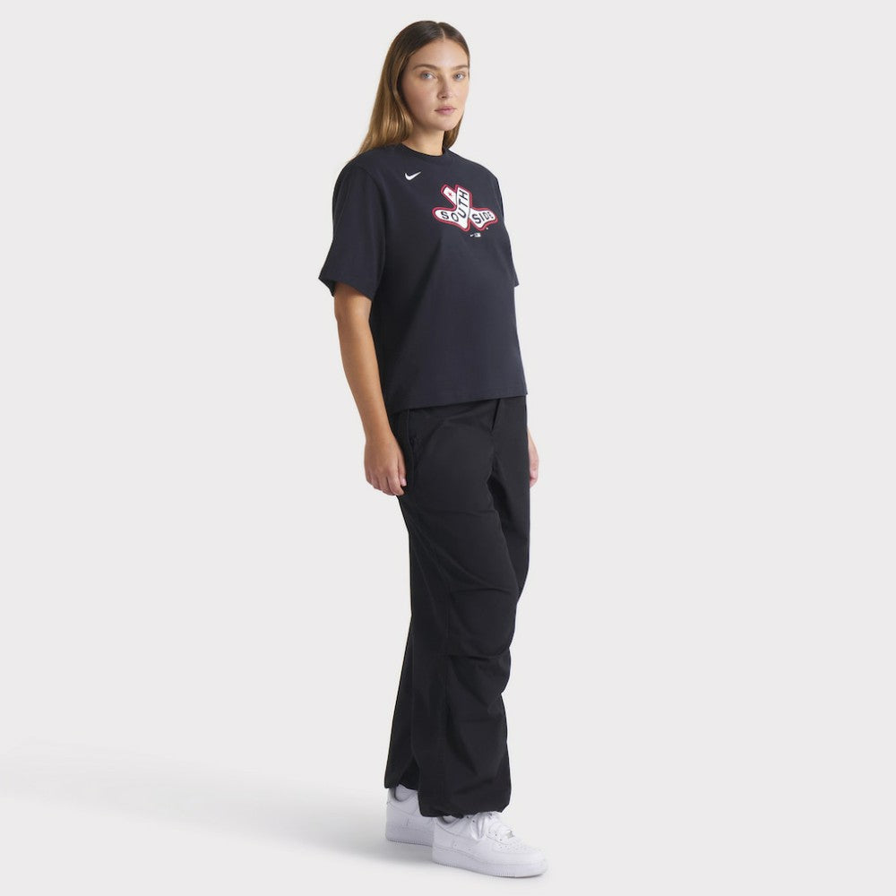 Chicago White Sox Women's 2025 City Connect Logo Boxy T-Shirt - Black | Nike