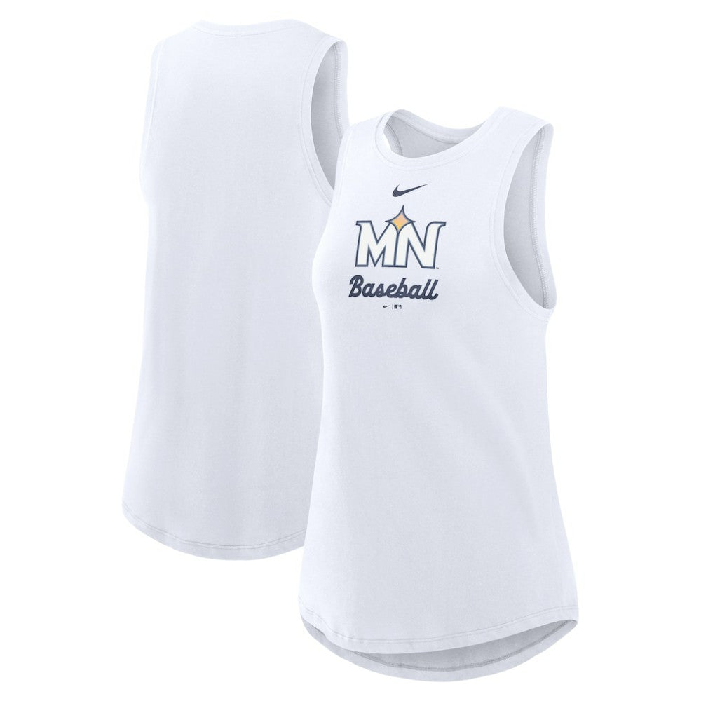 Minnesota Twins Women's City Connect Tricode High Neck Dri-FIT Tank Top - White | Nike