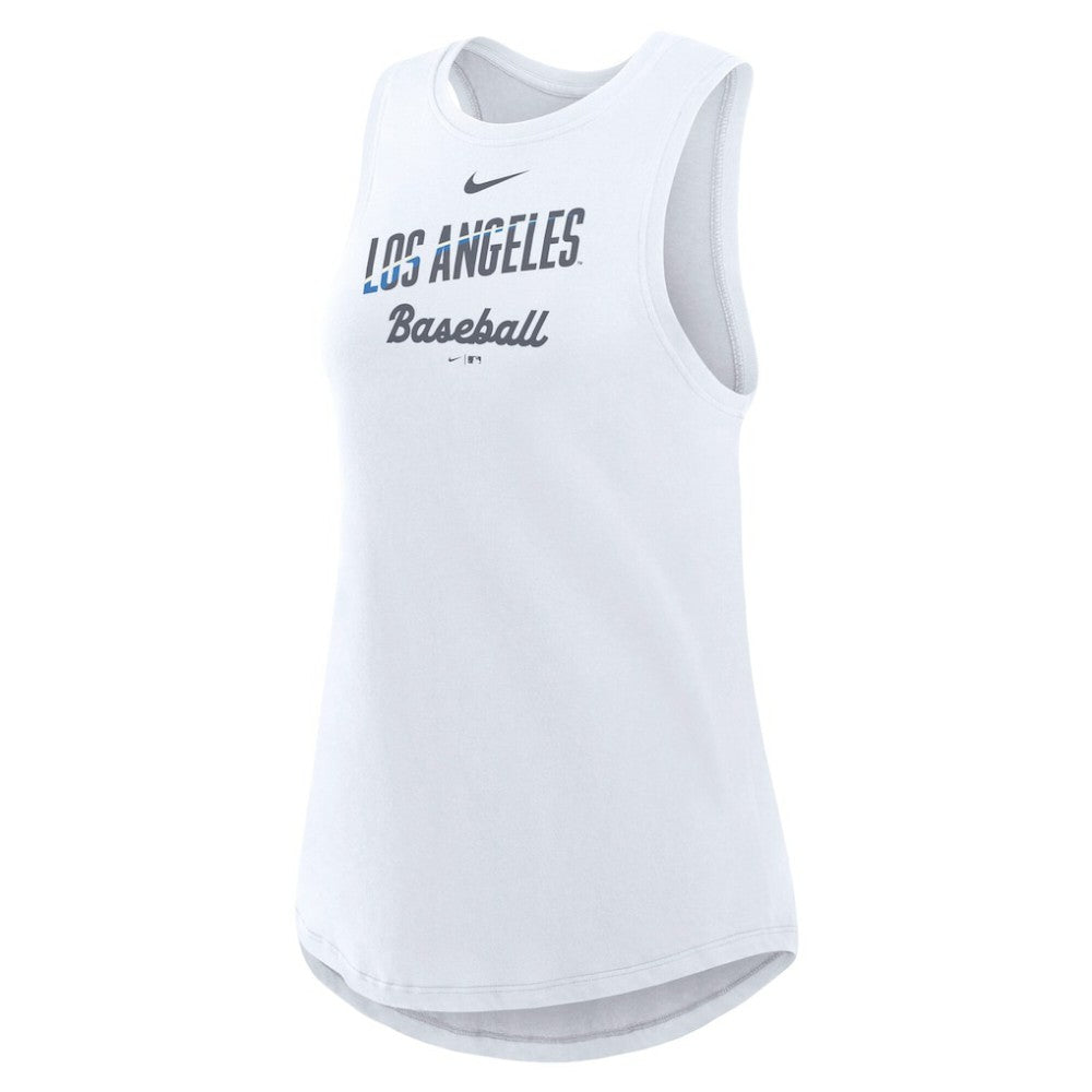Los Angeles Dodgers Women's City Connect Tricode High Neck Dri-FIT Tank Top - White | Nike